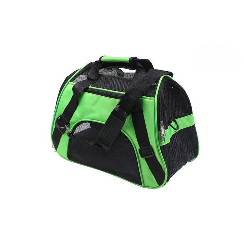 Foldable Mesh Pet Carrier Bag - Green / S