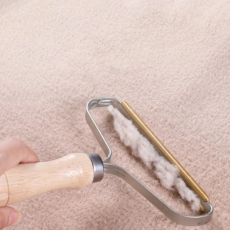 Wooden Pet Hair Remover Rake