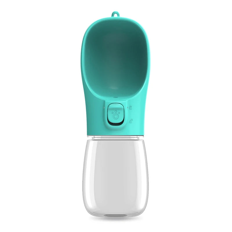 Portable Dog Water Bottle with Drinking Trough - Turquoise / 550 ml-PC