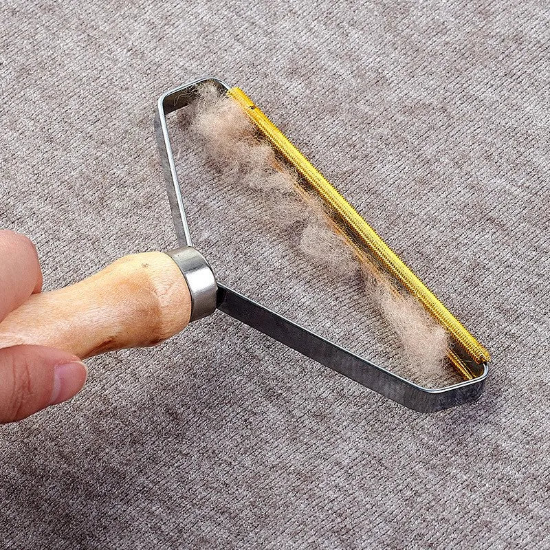 Wooden Pet Hair Remover Rake