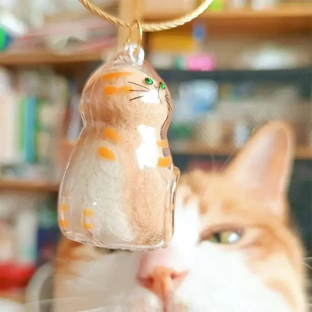 Resin Cat Fur Keepsake Charm