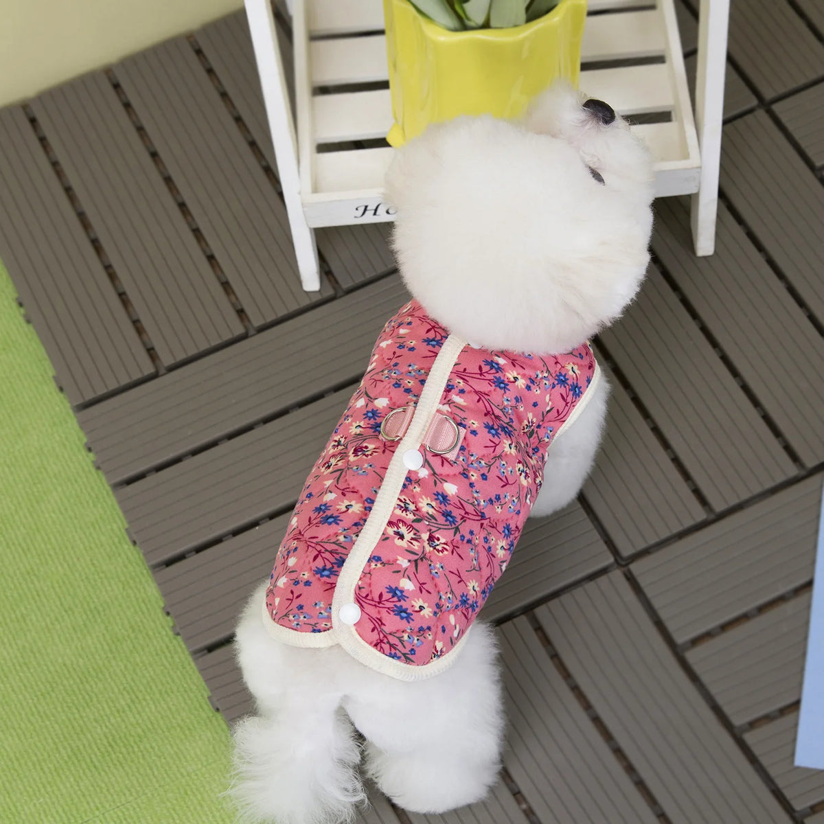 Floral Fleece Vest for Small Dogs