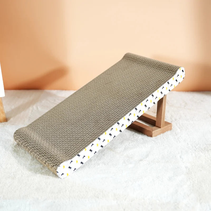 Cardboard Cat Scratcher on a Stand