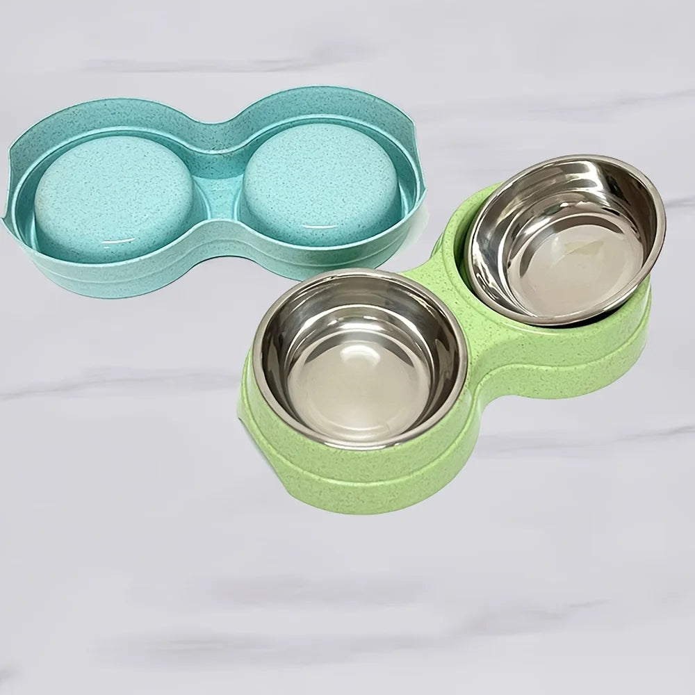 Double Stainless Steel Pet Bowl