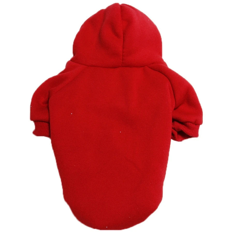 Sports Hoodie for Dogs, Small to Large - Red / S 1.2-2 kg