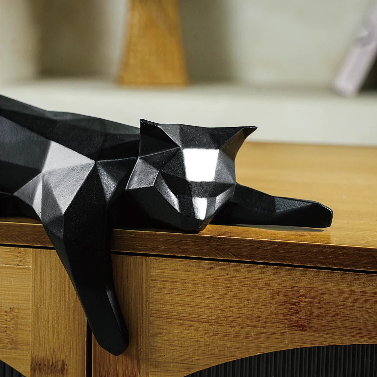 Geometric Cat Statue