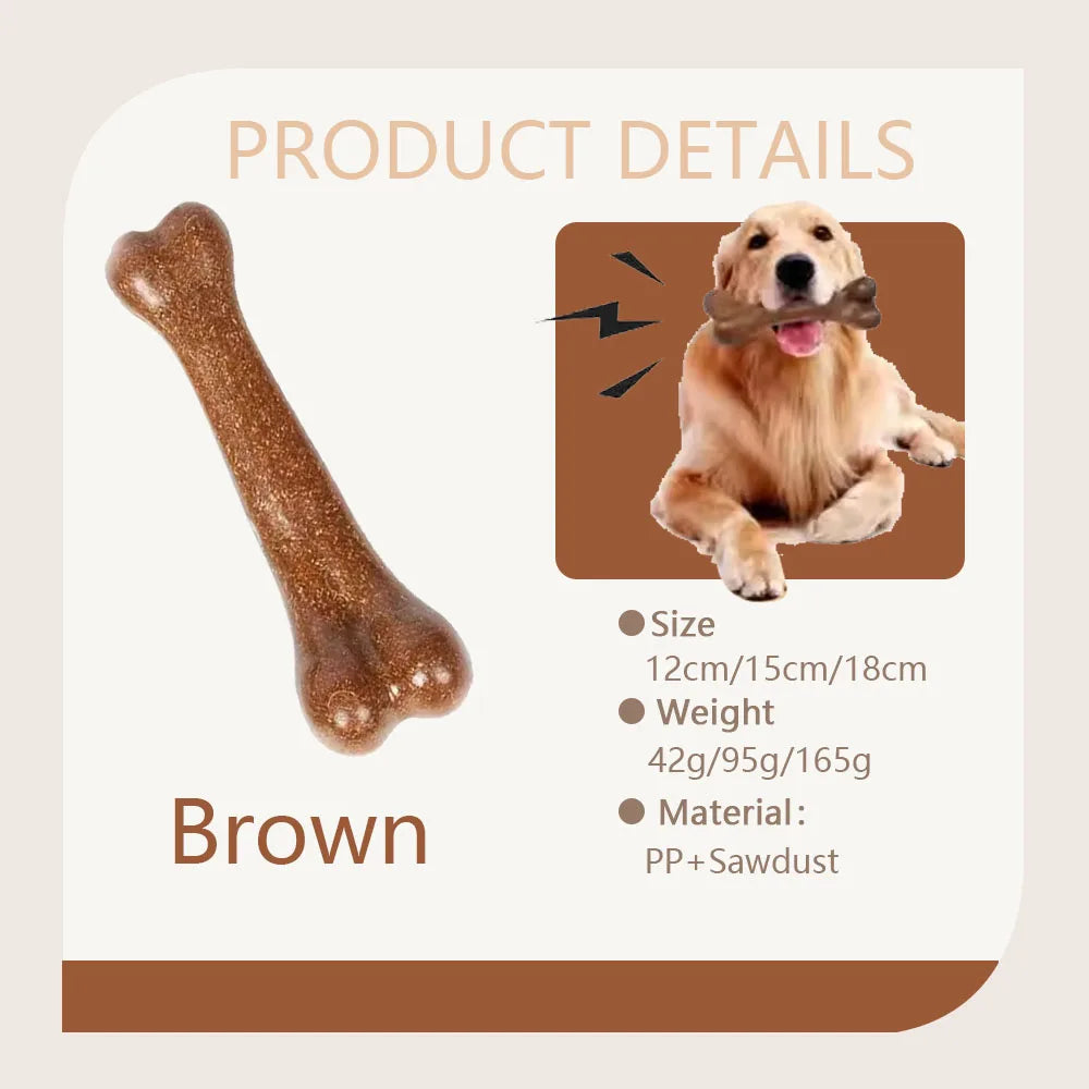 Tough Nylon Bone for Chewers - Brown / S