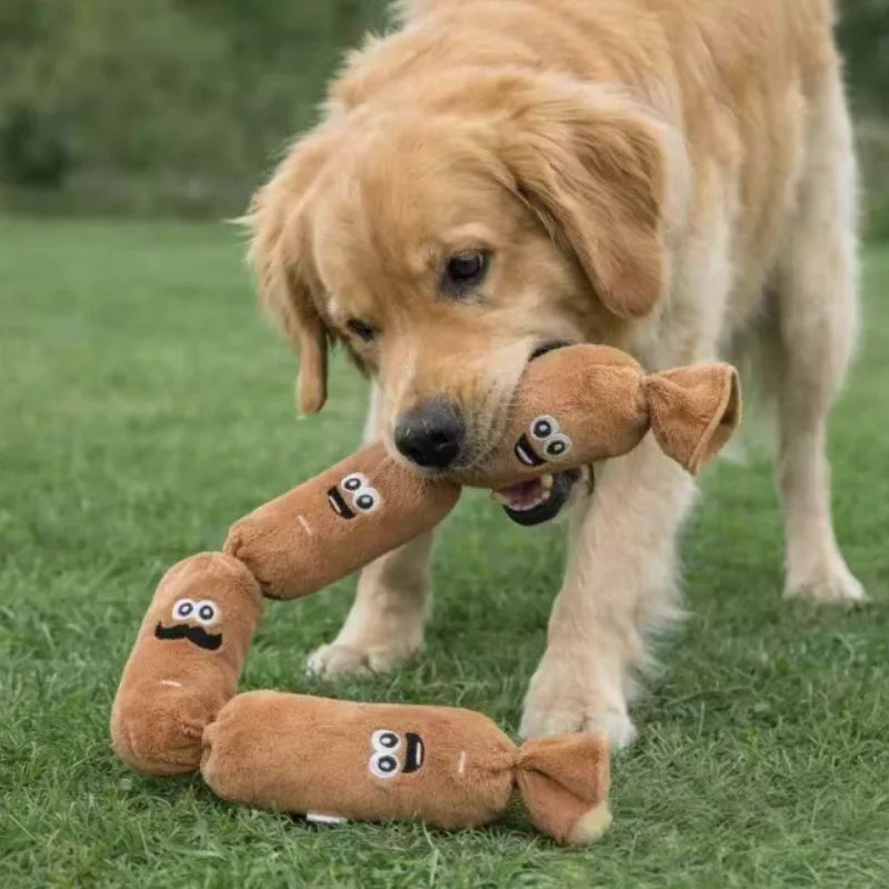 Squeaky Plush Sausage Dog Toy