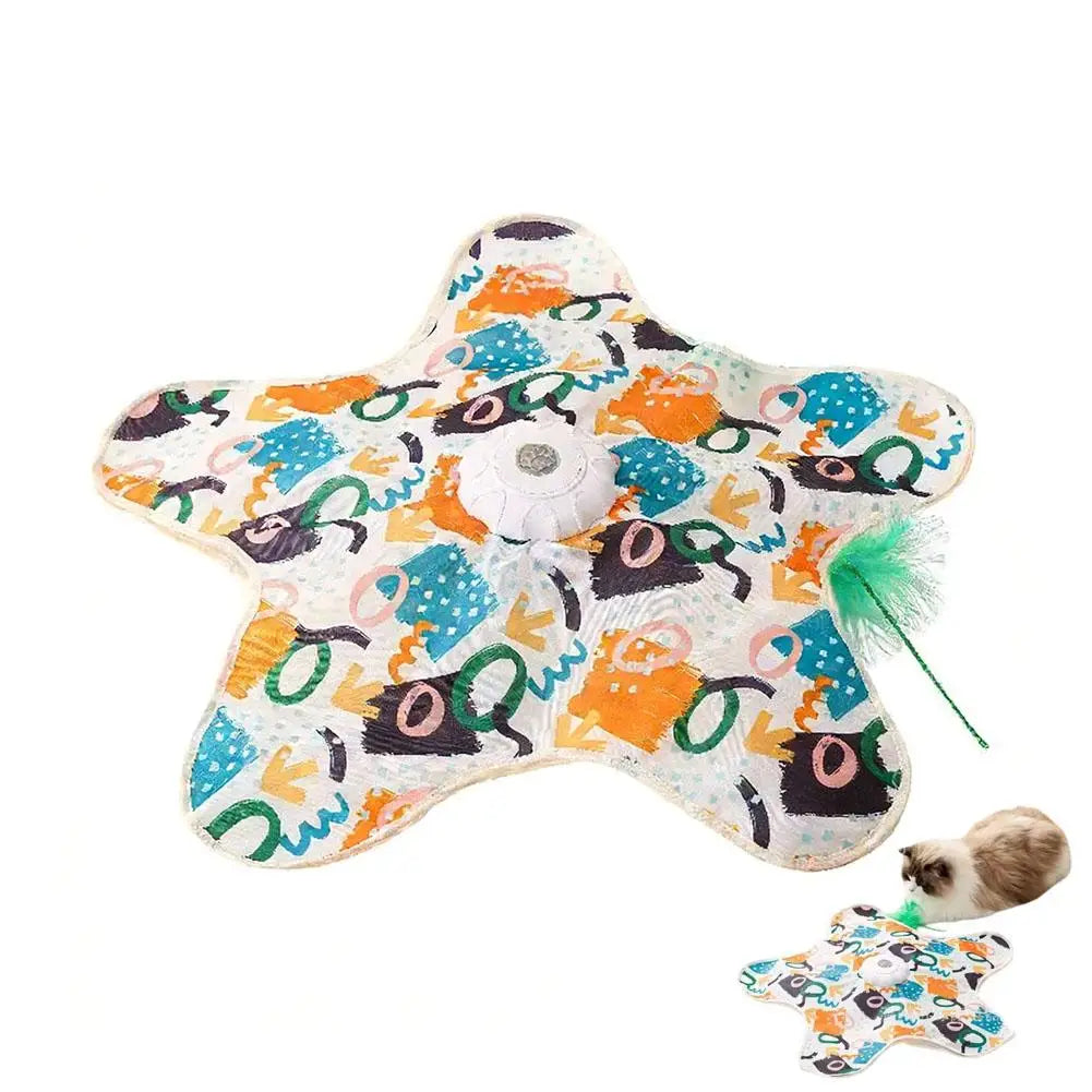 Hide-and-Seek Moving Mouse Cat Toy - Bug print