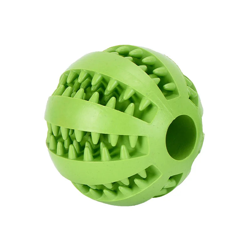 Rubber Treat Ball for Dogs - Light Green / 5 cm