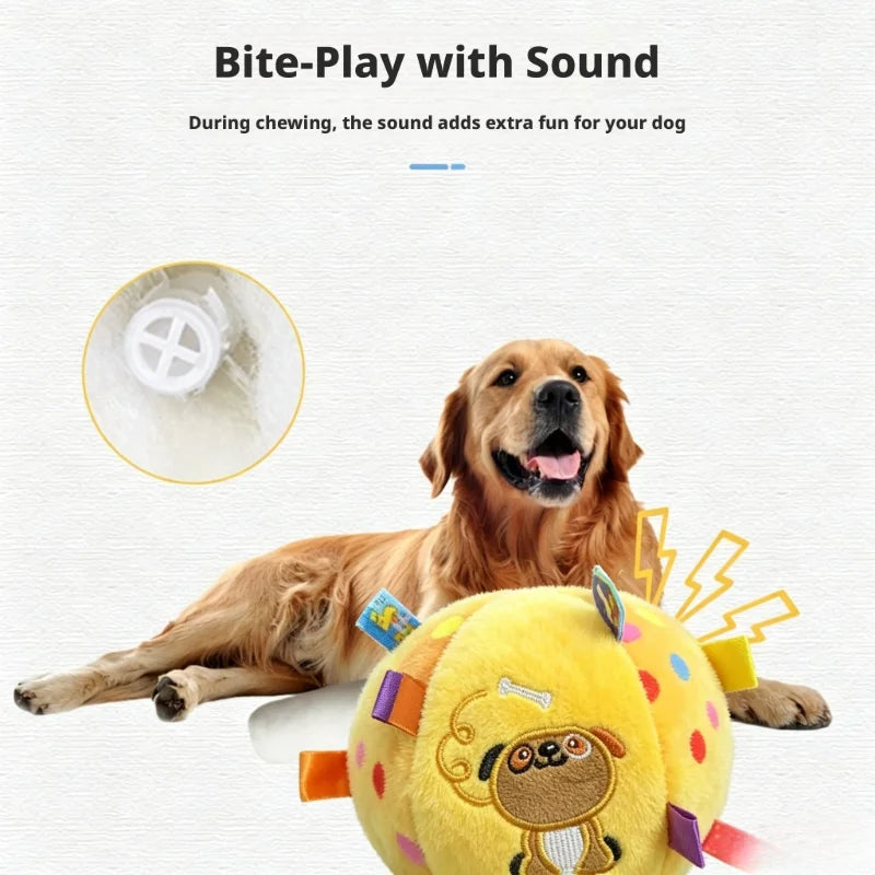 Ribbon Plush Squeaky Ball