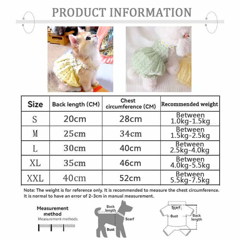 Floral Summer Dress for Cats and Small Dogs