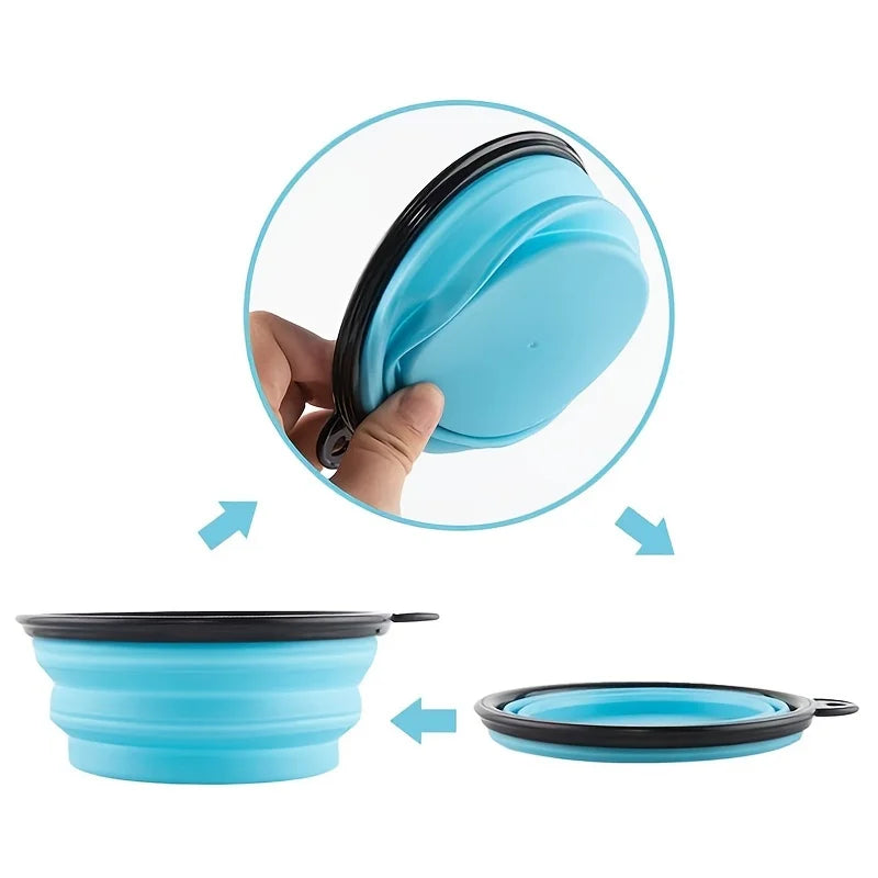Collapsible Silicone Travel Bowl with Clip