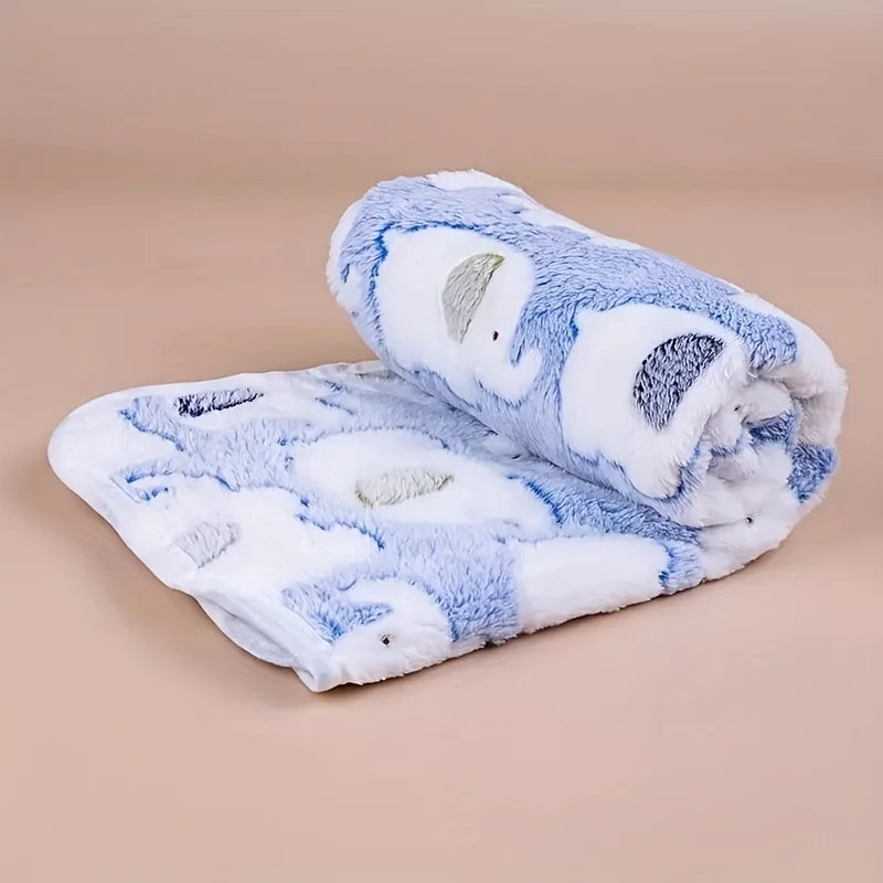 Cartoon Elephant Fleece Pet Blanket