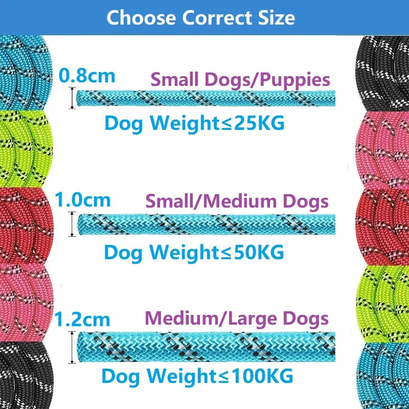 Reinforced Rope Dog Lead with Soft Handle