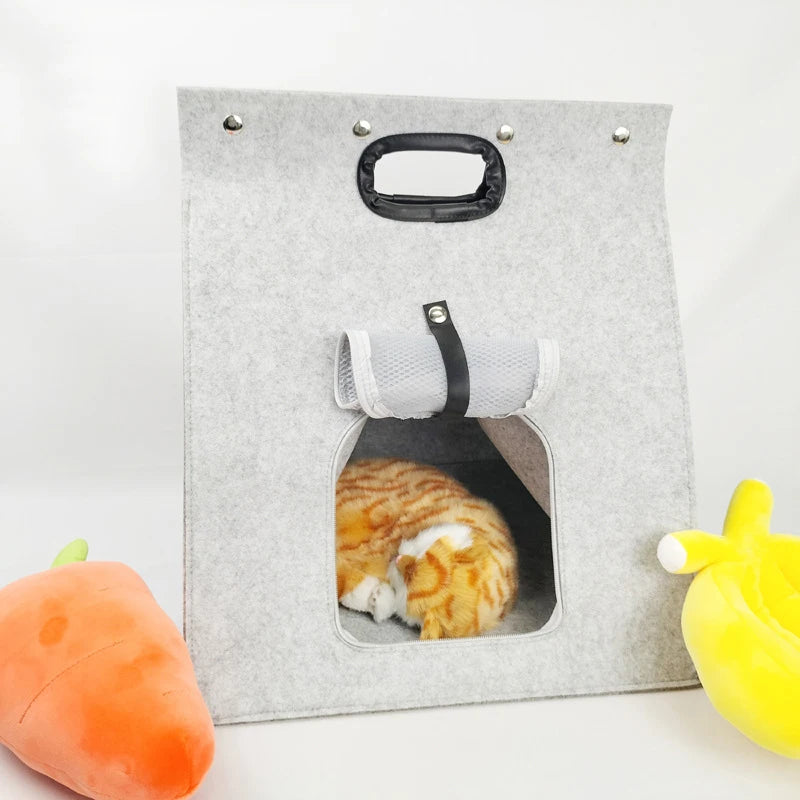 Felt Cat Cube Bed