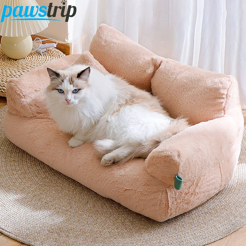 Luxury Plush Sofa Bed for Cats and Small Dogs