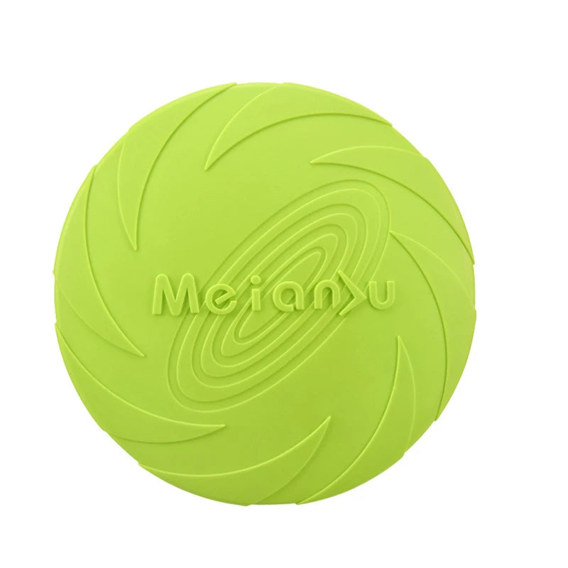 Soft Rubber Flying Disc for Dogs - Green / 15 cm