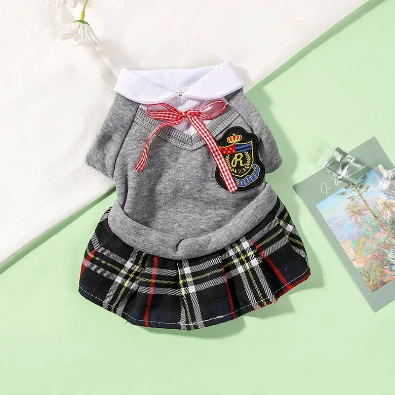 School Uniform Outfit for Small Dogs