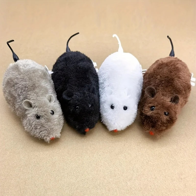 Wind-Up Plush Mouse Cat Toy