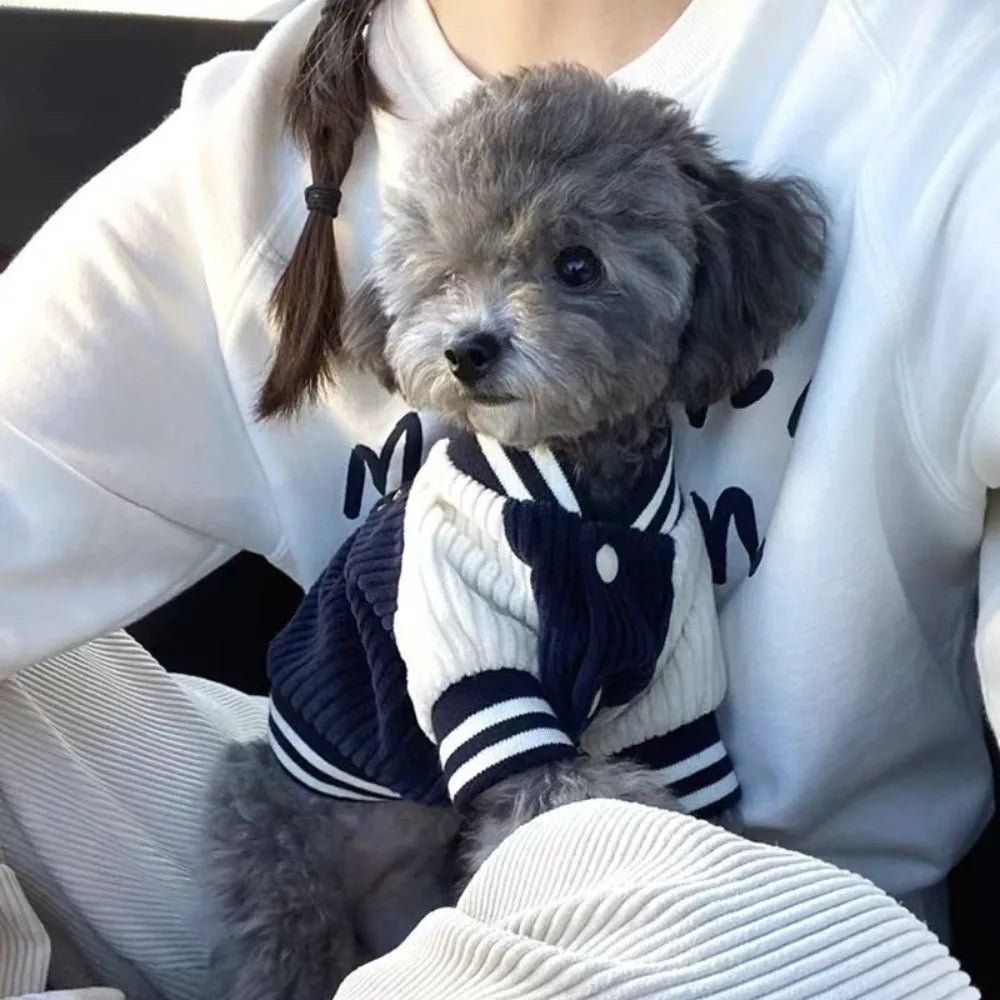 Corduroy Baseball Jacket for Dogs