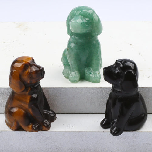 Carved Gemstone Puppy