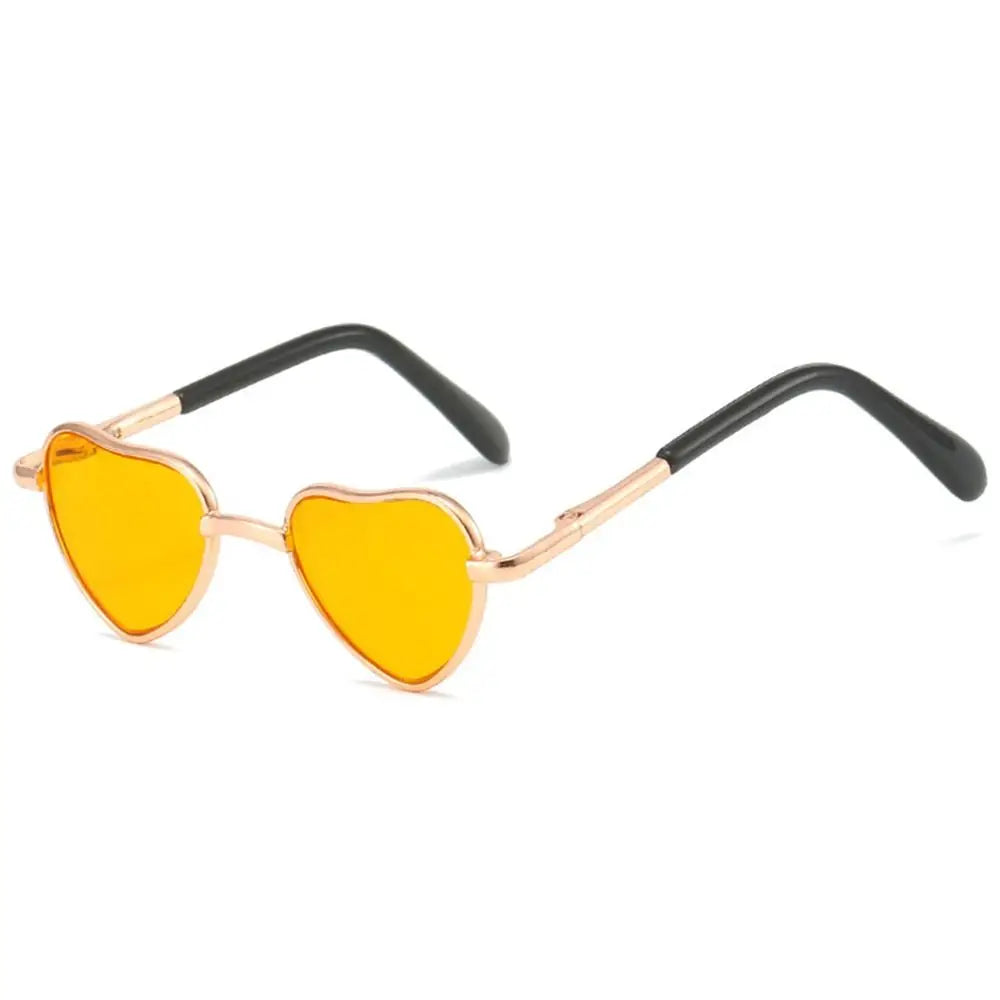 Heart-Shaped Pet Sunglasses - Orange