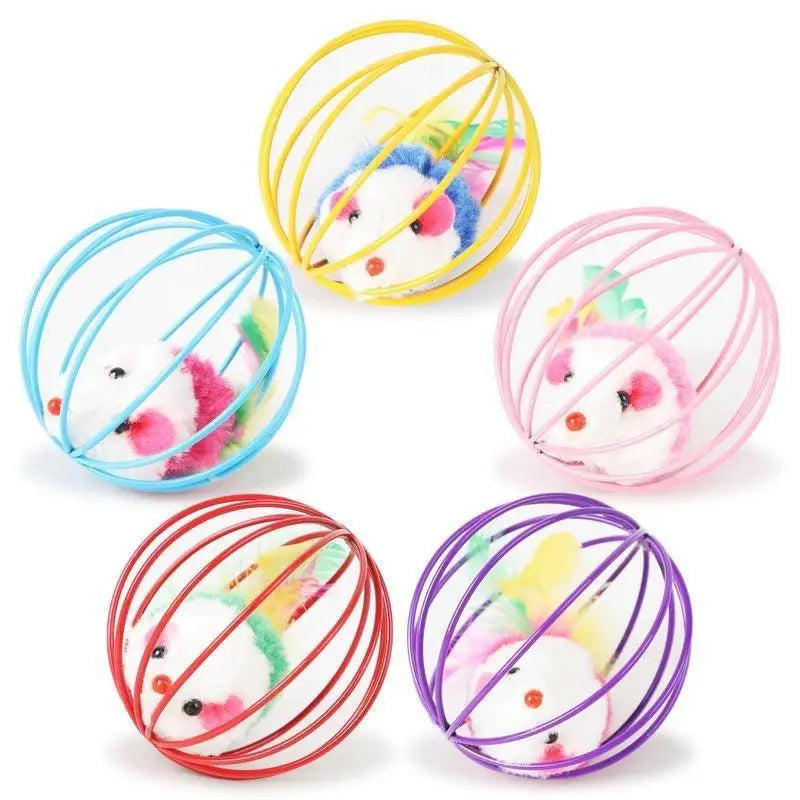 Mouse in a Cage Ball Cat Toy
