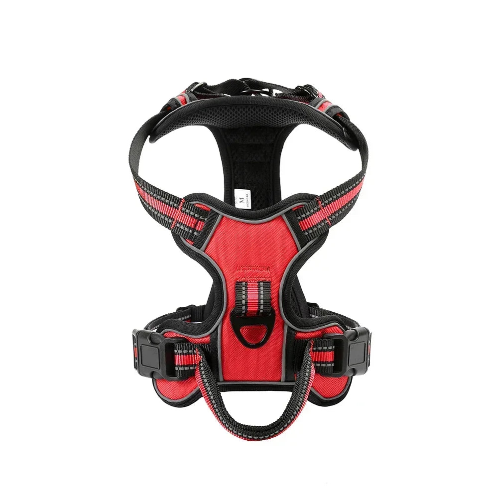 Reflective No-Pull Vest Harness - Red / S