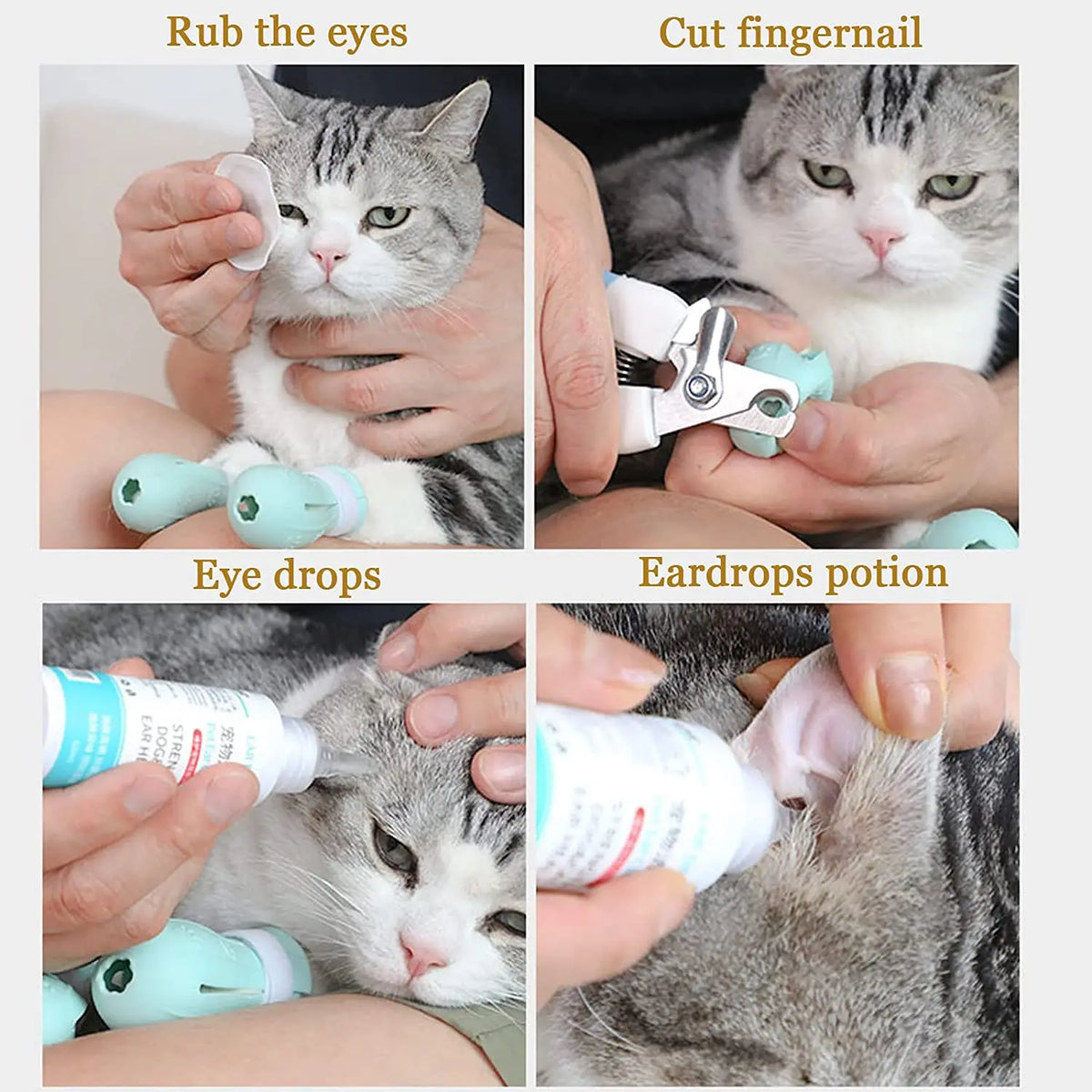 Anti-Scratch Bath Boots for Cats