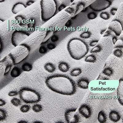 Soft Paw Print Pet Blanket