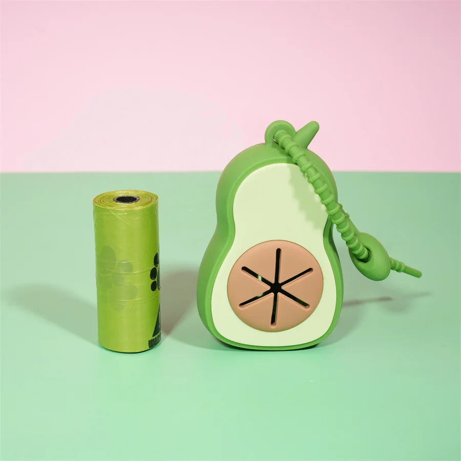 Avocado Poop Bag Dispenser with Bags