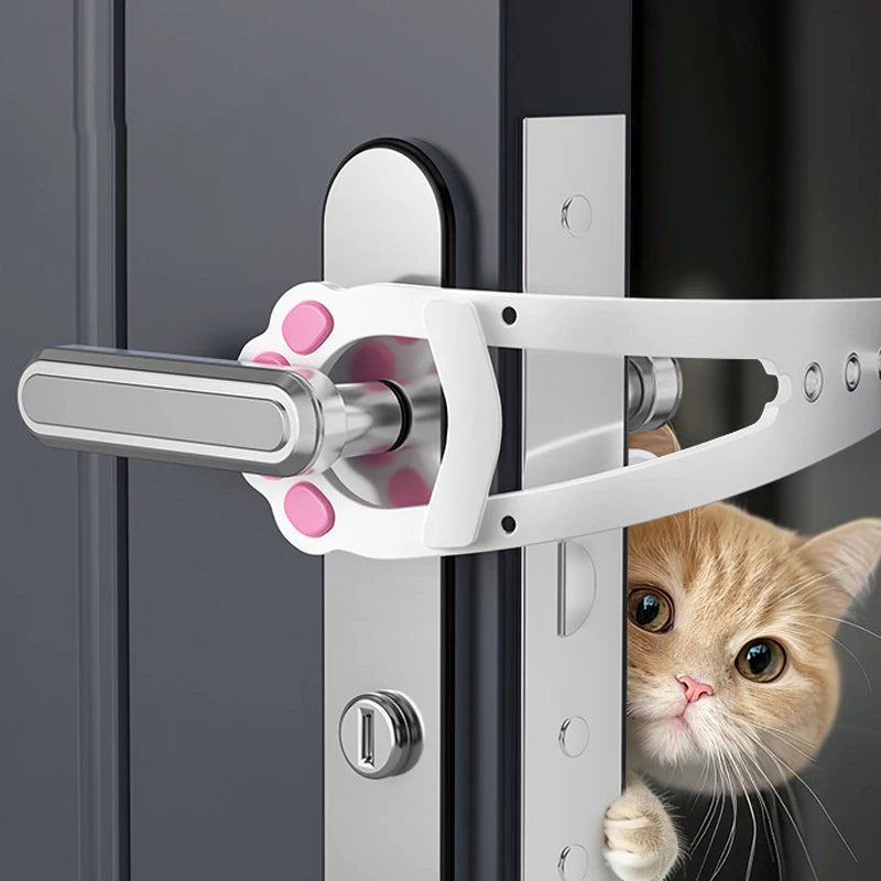 Cat Door Latch for Lever Handles