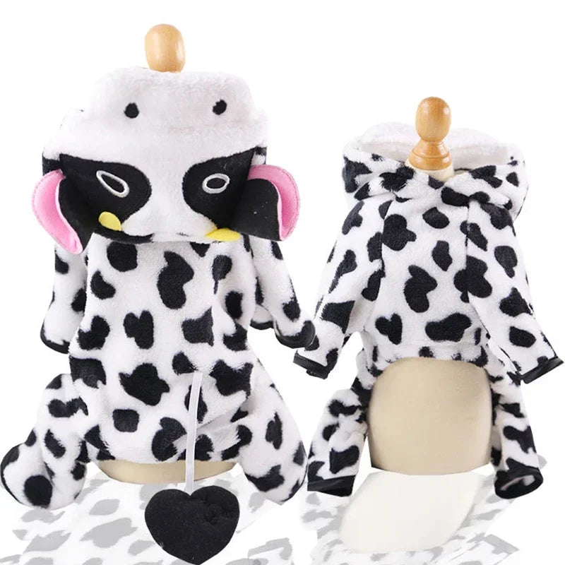 Fleece Animal Costume Hoodie for Small Dogs - White / XS 0-1.2 kg