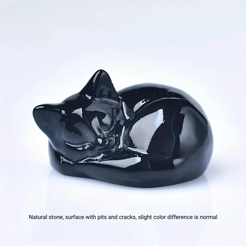 Carved Crystal Cat