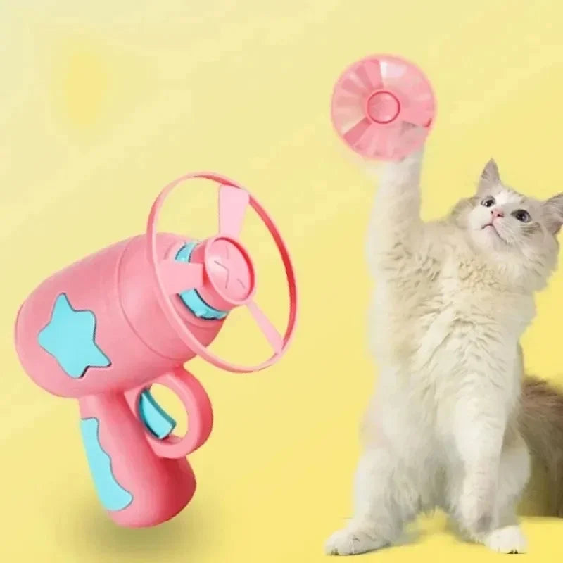 Flying Propeller Launcher Cat Toy