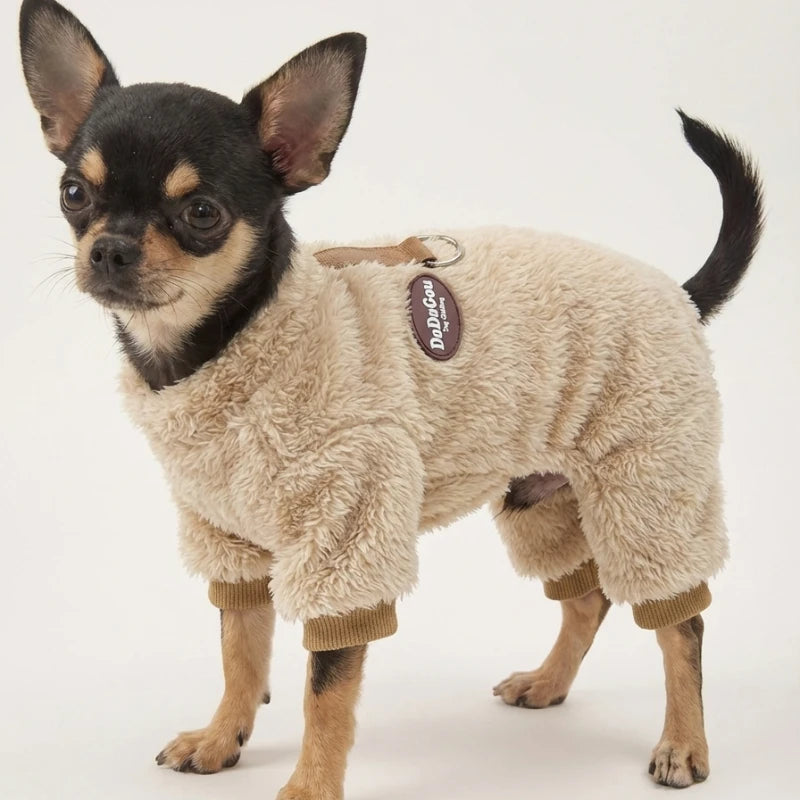 Padded Four-Leg Winter Jumpsuit for Small Dogs