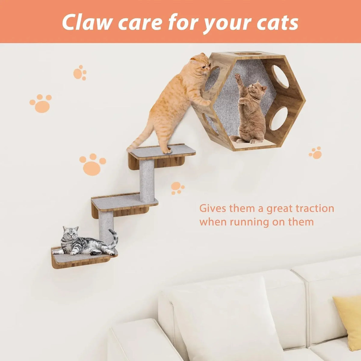 Self-Adhesive Cat Scratching Carpet Roll