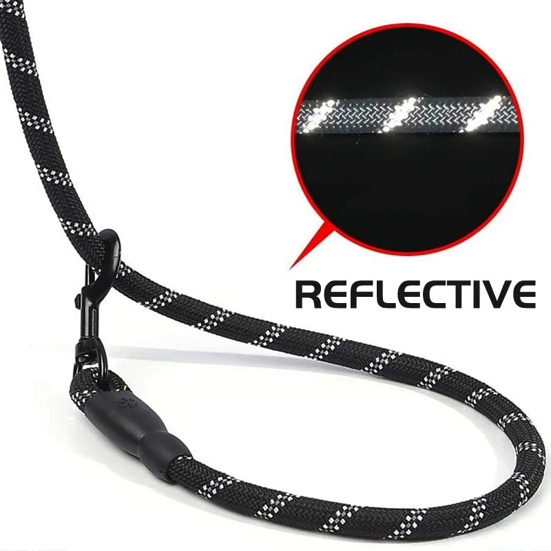 Reflective Rope Dog Lead with Padded Handle
