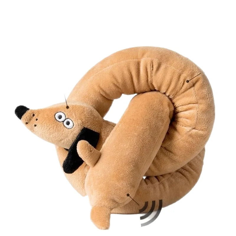 Small Squeaky Plush Animal Dog Toy - Sausage Dog