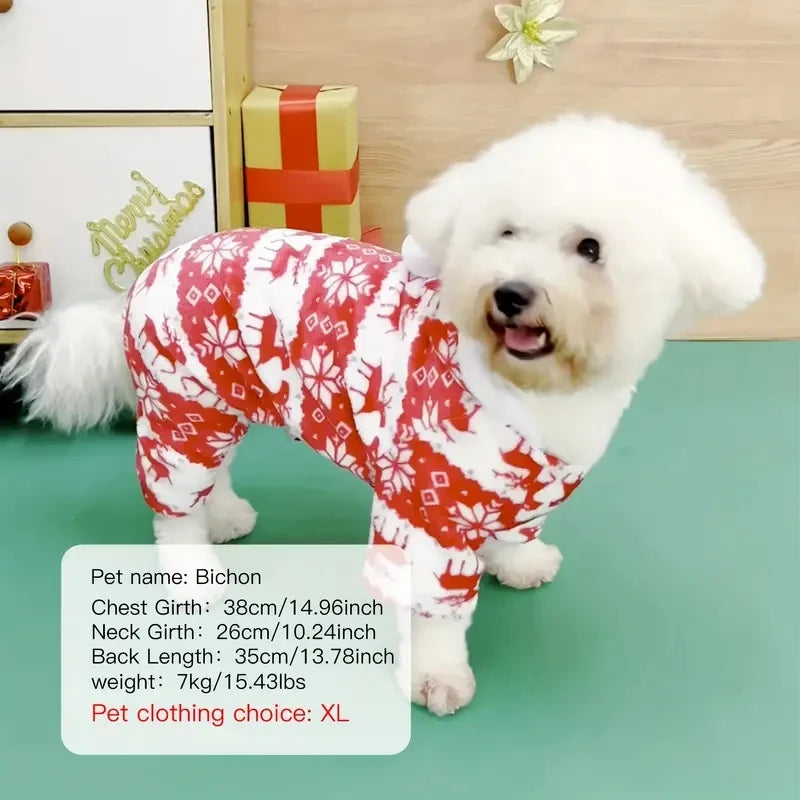 Reindeer Fleece Pyjamas for Dogs