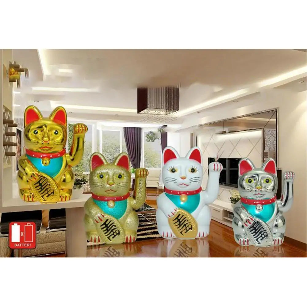 Waving Lucky Cat Figurine