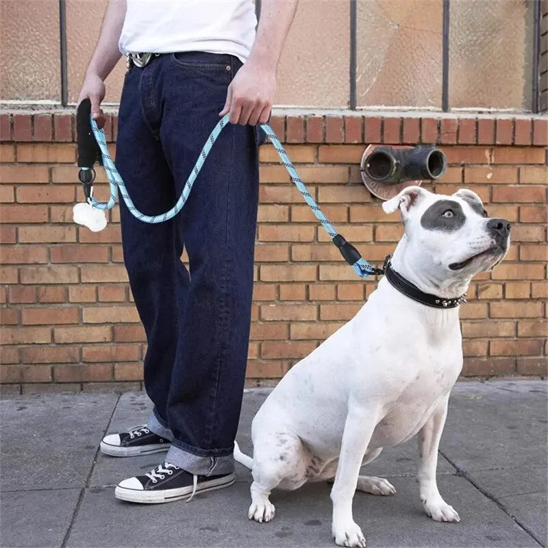 Reflective Rope Dog Lead with Padded Handle