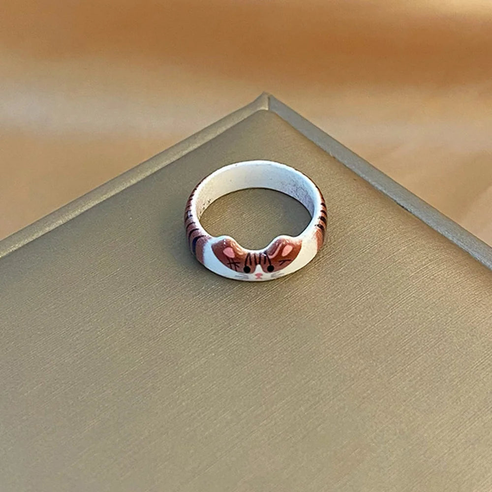 Enamel Cat Ring