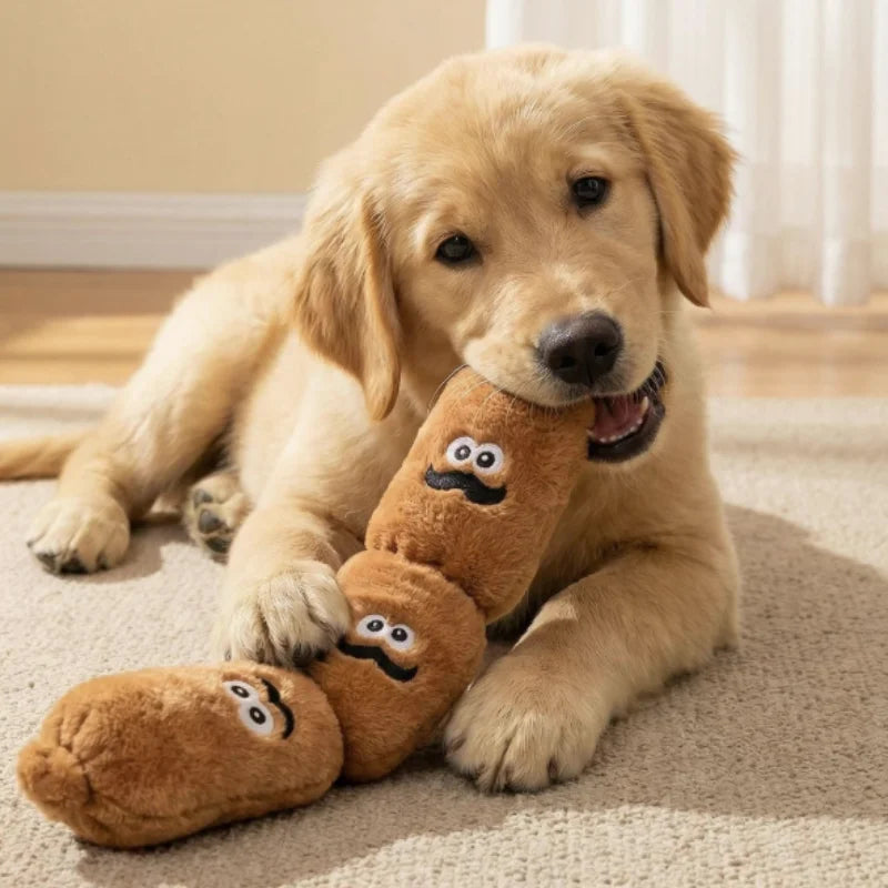 Squeaky Plush Sausage Dog Toy