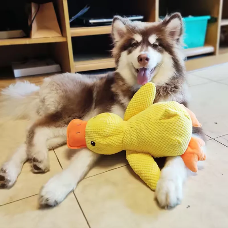 Squeaky Plush Duck Dog Toy