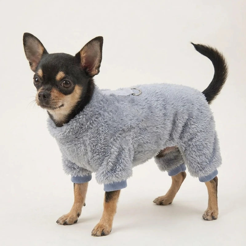 Padded Four-Leg Winter Jumpsuit for Small Dogs