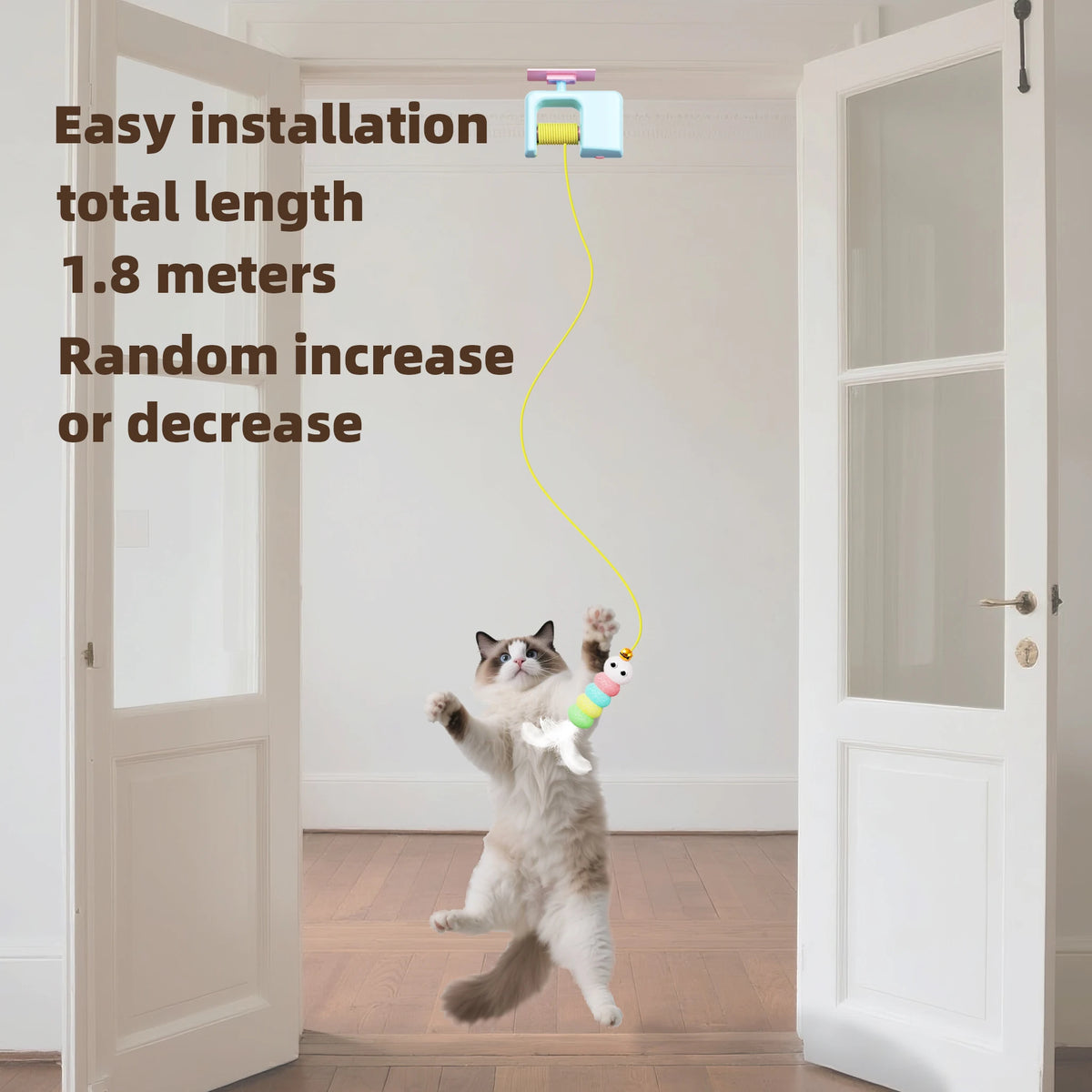 Hanging Door Flying Bird Cat Toy, Rechargeable