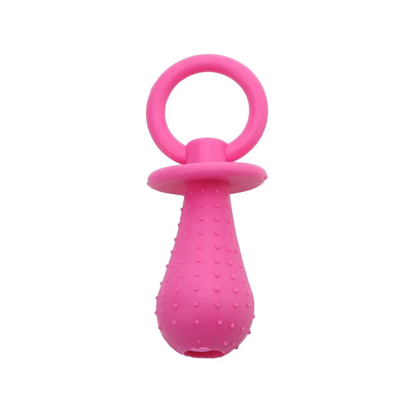 Rubber Dummy Chew Toy - Pink / L (15 cm)