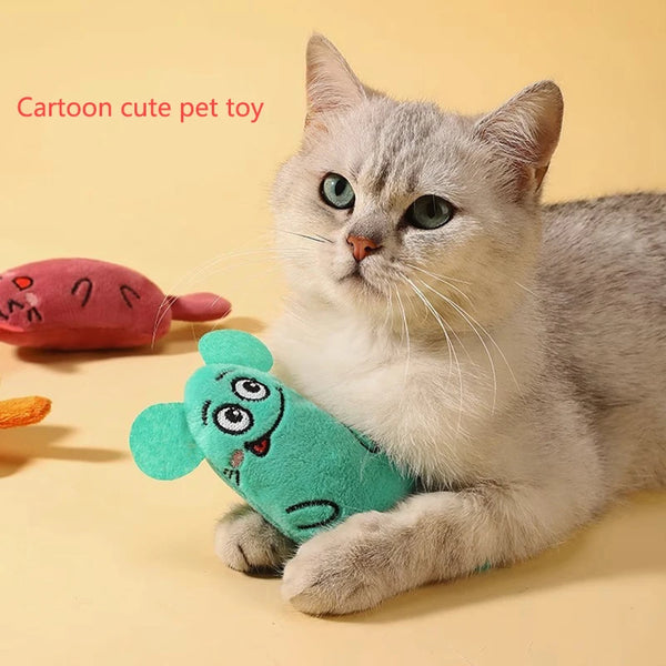 Embroidered Plush Mouse Cat Toys